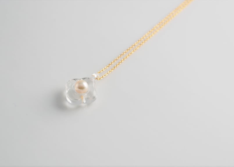 HANA Pendant necklace【Clear / Gold】 | YASHIMA