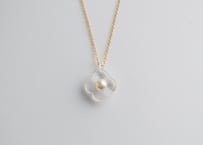 HANA Pendant necklace【Clear / Gold】
