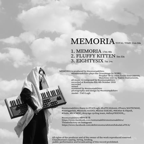 【ダウンロード版】#nomuraakihiro solo album  "MEMORIA"