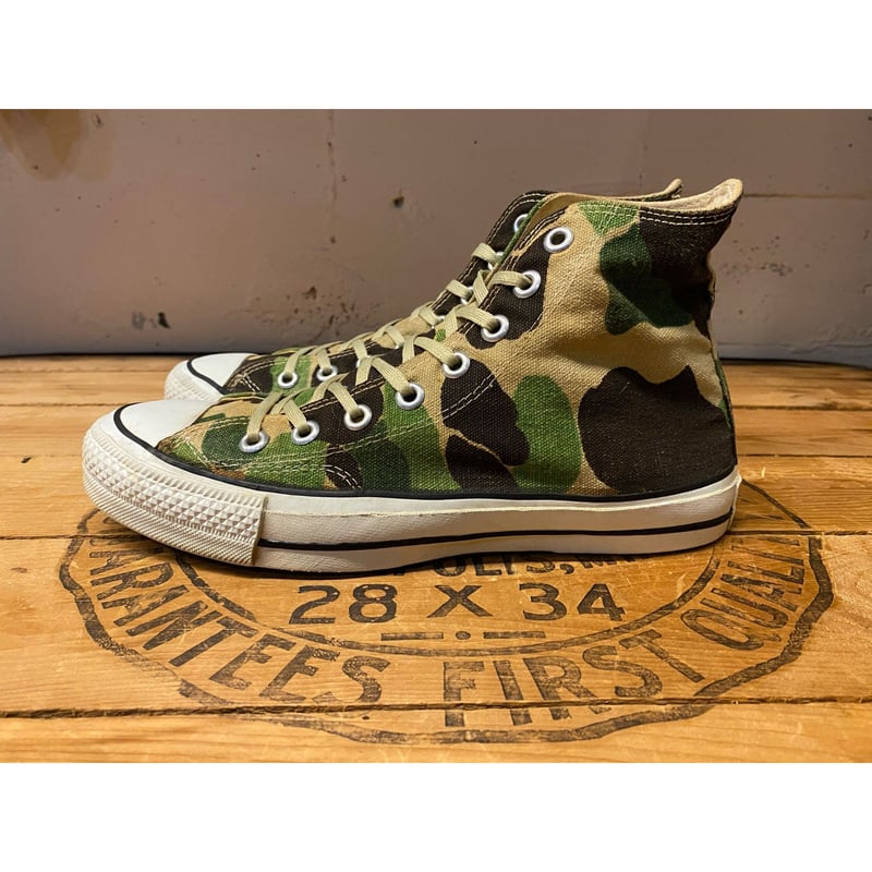 80s USA製 コンバース オールスター 83 CAMO 29センチ 美品 converse（コンバース） ALL STAR CAMOUFLAGE（オールスター