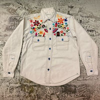 1960s~1970s EL CISNE L/S Embroidered Shirt   Size:About S