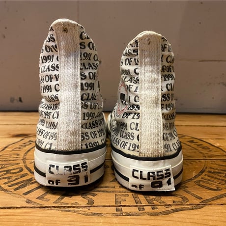 1980s~1990s "CONVERSE GRADUATE CLASS OF 1991" Hi-Cut Sneaker Made In USA   Size:8 1/2