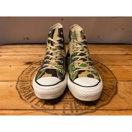 1980s CONVERSE ALL STAR Hi-Cut Sneaker "83 Camo" Made In USA   Size:7