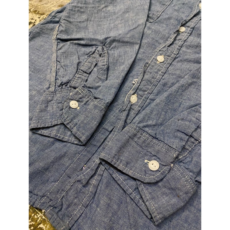 70's BIG MAC L/S Embroidered Chambray Shirt S