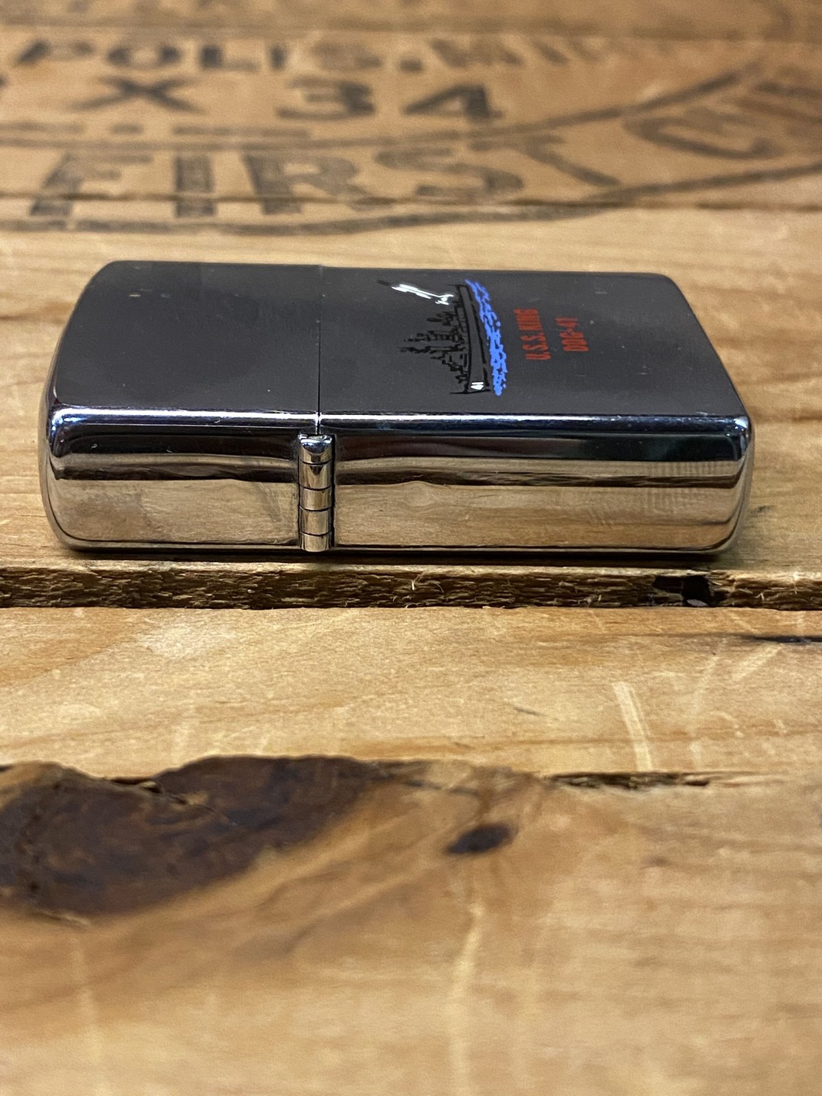 1984 “ZIPPO” USS Cigarette Lighter W/Case Box |