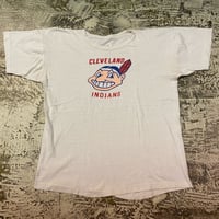 1970s S/S Vintage "Cleveland Indians" Bootleg Print T-Shirt   Size:About L
