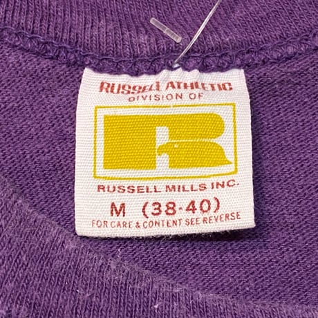 1960s~1970s "Russell" S/S Vintage Print T-Shirt   Size:M