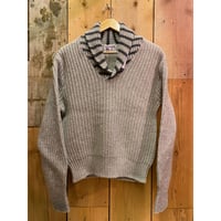 1960s "HIGHLAND" Vintage Shawl Knit Sweater   Size:L