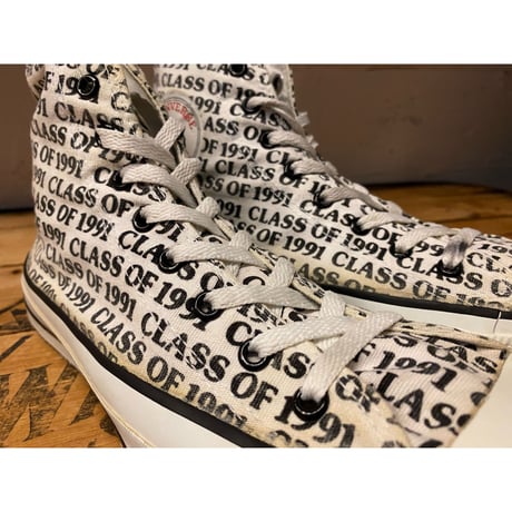 1980s~1990s "CONVERSE GRADUATE CLASS OF 1991" Hi-Cut Sneaker Made In USA   Size:8 1/2