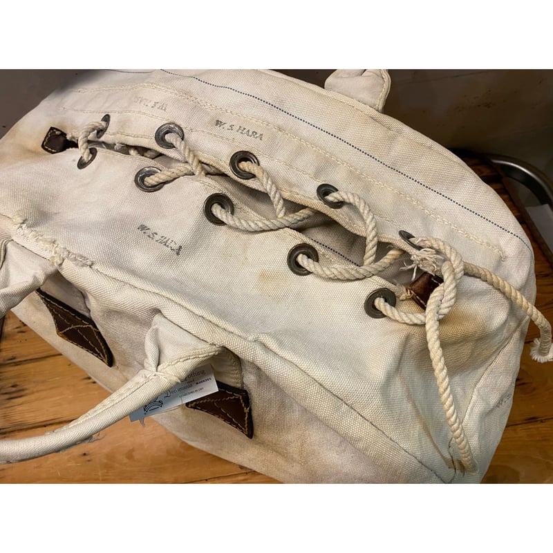 1940s U.S.Navy Canvas LaceUp Closure Bag | magn