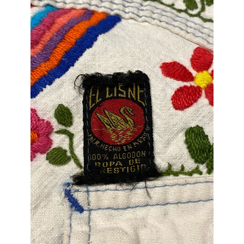 1960s~1970s EL CISNE L/S Embroidered Shirt Si