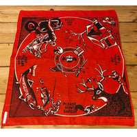 1970s "Ideal Prpducts, Inc" Vintage Outdoor Hunting Printed Bandana   Size:42x47(cm)