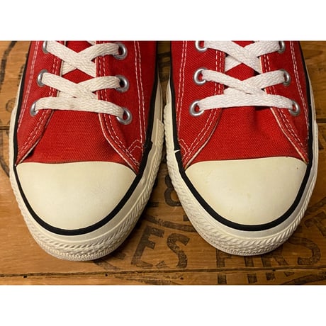 1990s CONVERSE ALL STAR Hi-Cut Sneaker "Red" Made In USA   Size:8 1/2