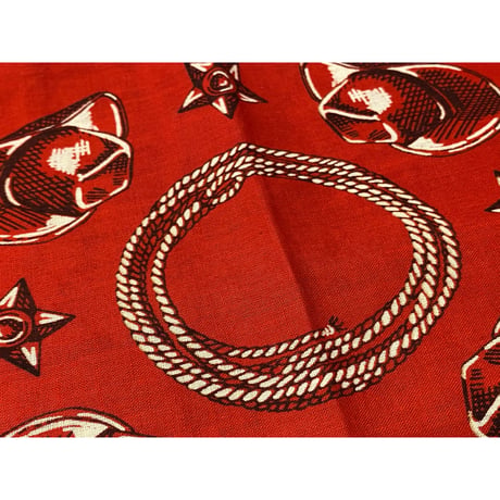 1960s Vintage Western Printed Bandana   Size:54x51(cm)