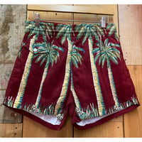 1940s "KAHANAMOKU" Vintage Rayon Hawaiian Swim Shorts   Size:M