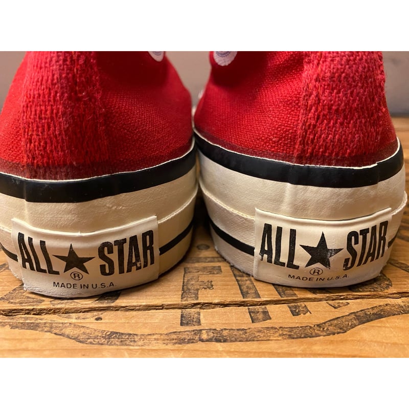 Converse,80s,MADE IN USA,ALL STAR,Hi,RED,CANVAS,US11,DEAD