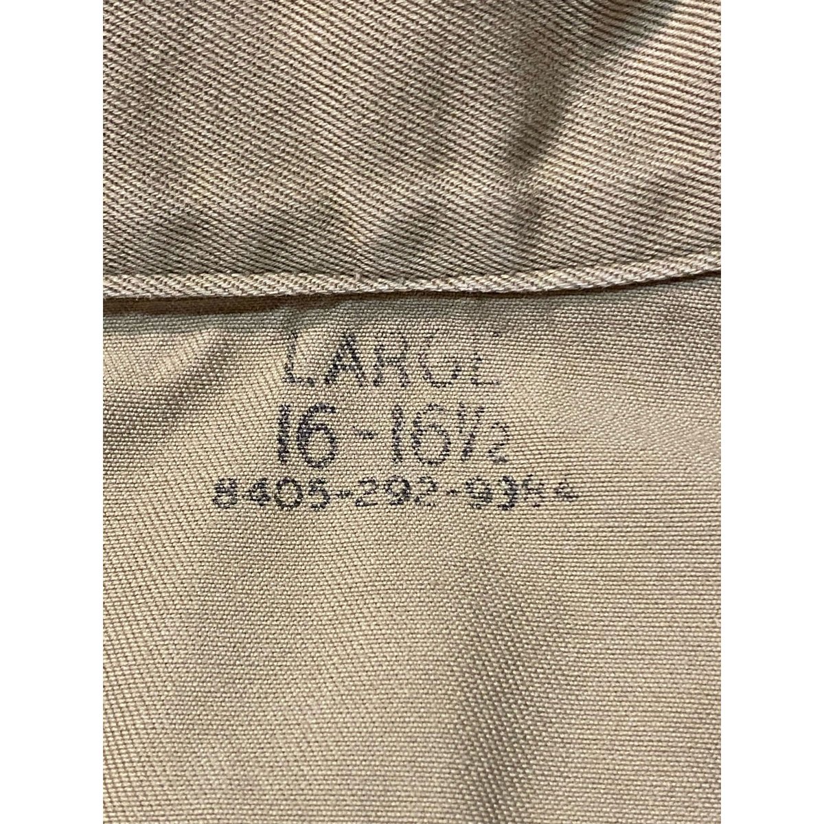 1950s U.S.Army S/S Khaki Chino Shirt Size:L |