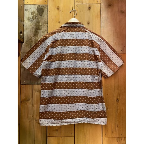 1950s "Mark Twain" S/S Vintage Cotton Pattern Shirt   Size:About S