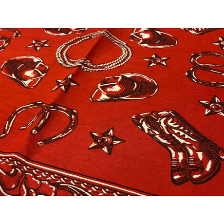 1960s Vintage Western Printed Bandana   Size:54x51(cm)