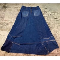 1960s~1970s Vintage Denim Patchwork Skirt   Size:29