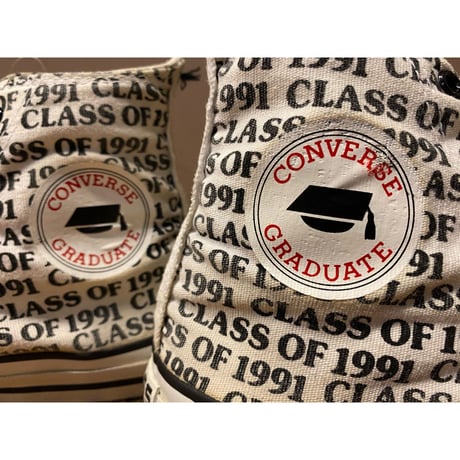 1980s~1990s "CONVERSE GRADUATE CLASS OF 1991" Hi-Cut Sneaker Made In USA   Size:8 1/2