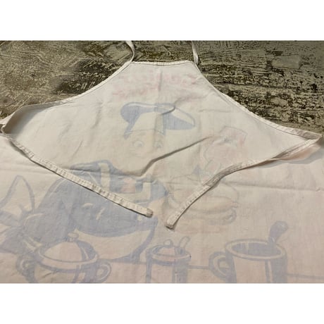 1950s "Genius at Work" Vintage Print Apron