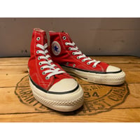 1980s CONVERSE ALL STAR Hi-Cut Sneaker "Red" Made In USA   Size:7