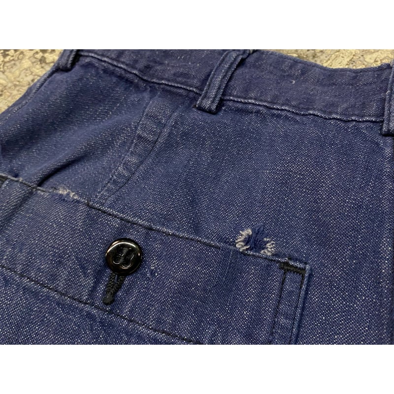 ②1950s U.S.Navy Denim Dungaree Utility Trouser