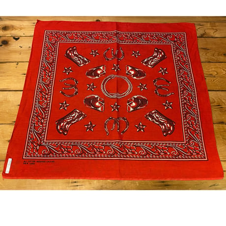 1960s Vintage Western Printed Bandana   Size:54x51(cm)