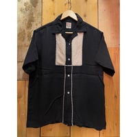 1950s "CAMPUS" S/S Vintage Rayon Rockabilly Shirt   Size:L