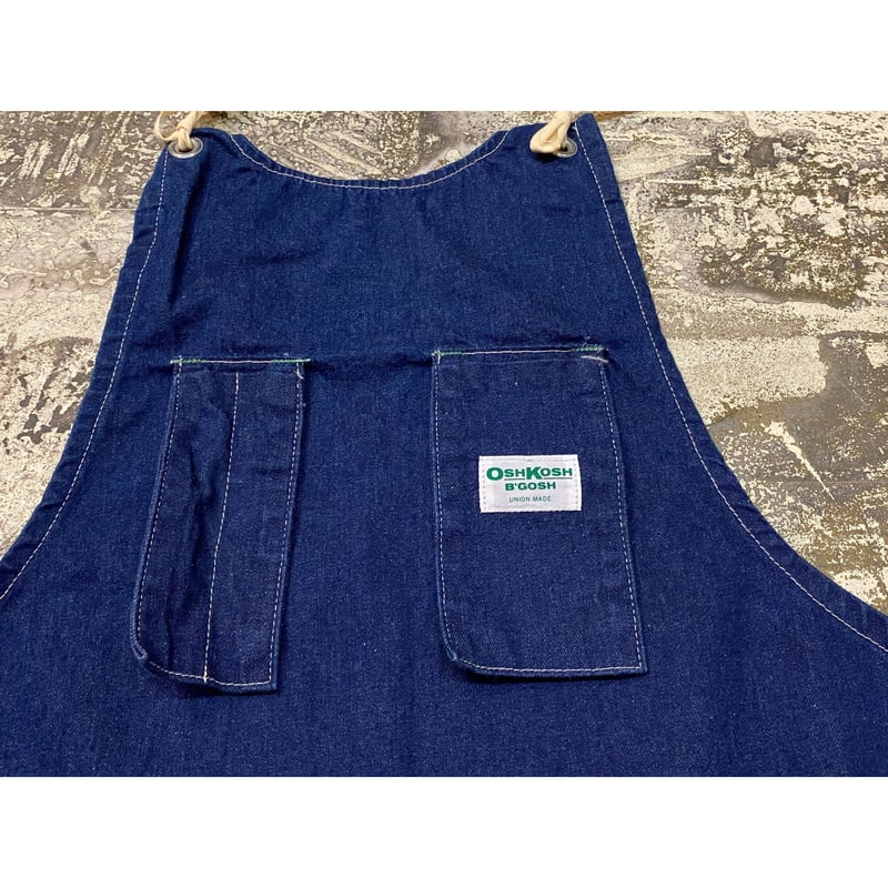 OSHKOSH Denim Work Apron Size:S | magnets osaka