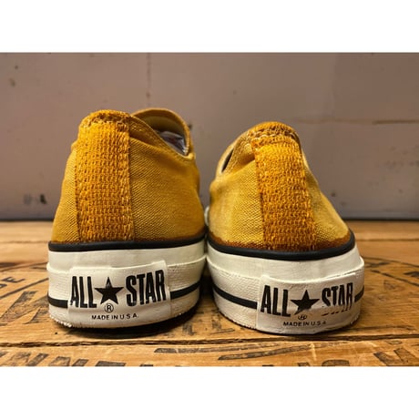 1980s CONVERSE ALL STAR Low-Cut Sneaker "Mustard" Made In USA   Size:8 1/2