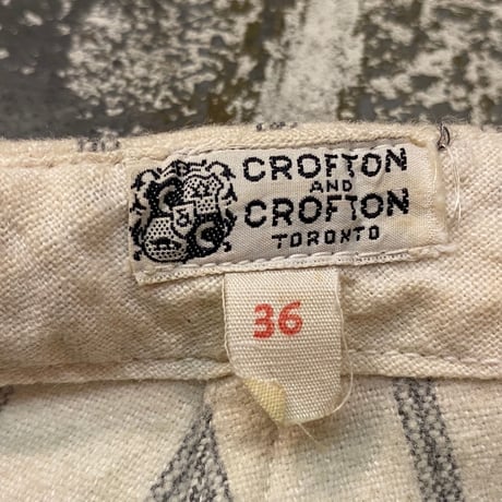 1950s "CROFTON&CROFTON" Vintage Stripe Baseball Uniform SetUp