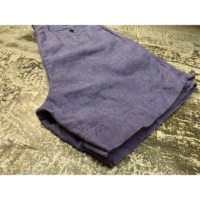 ①1950s French Navy Linen Shorts Size:33 | mag