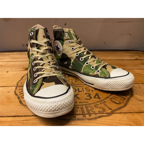 1980s CONVERSE ALL STAR Hi-Cut Sneaker "83 Camo" Made In USA   Size:7