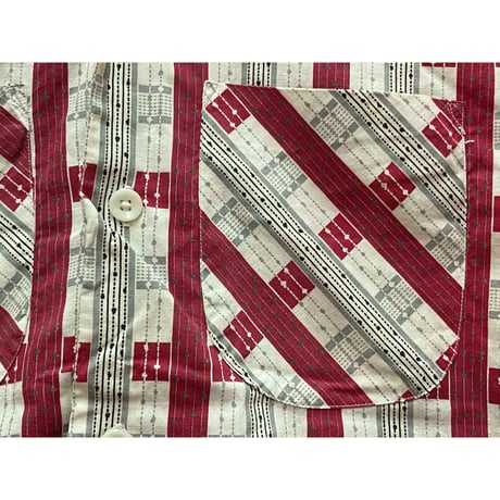 1950s "Mark Twain" S/S Vintage Cotton Patterned Shirt   Size:About S
