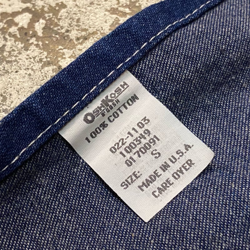 vintageデニム生地ワークエプロンoshkosh special vintageデニム生地ワークエプロンoshkosh special