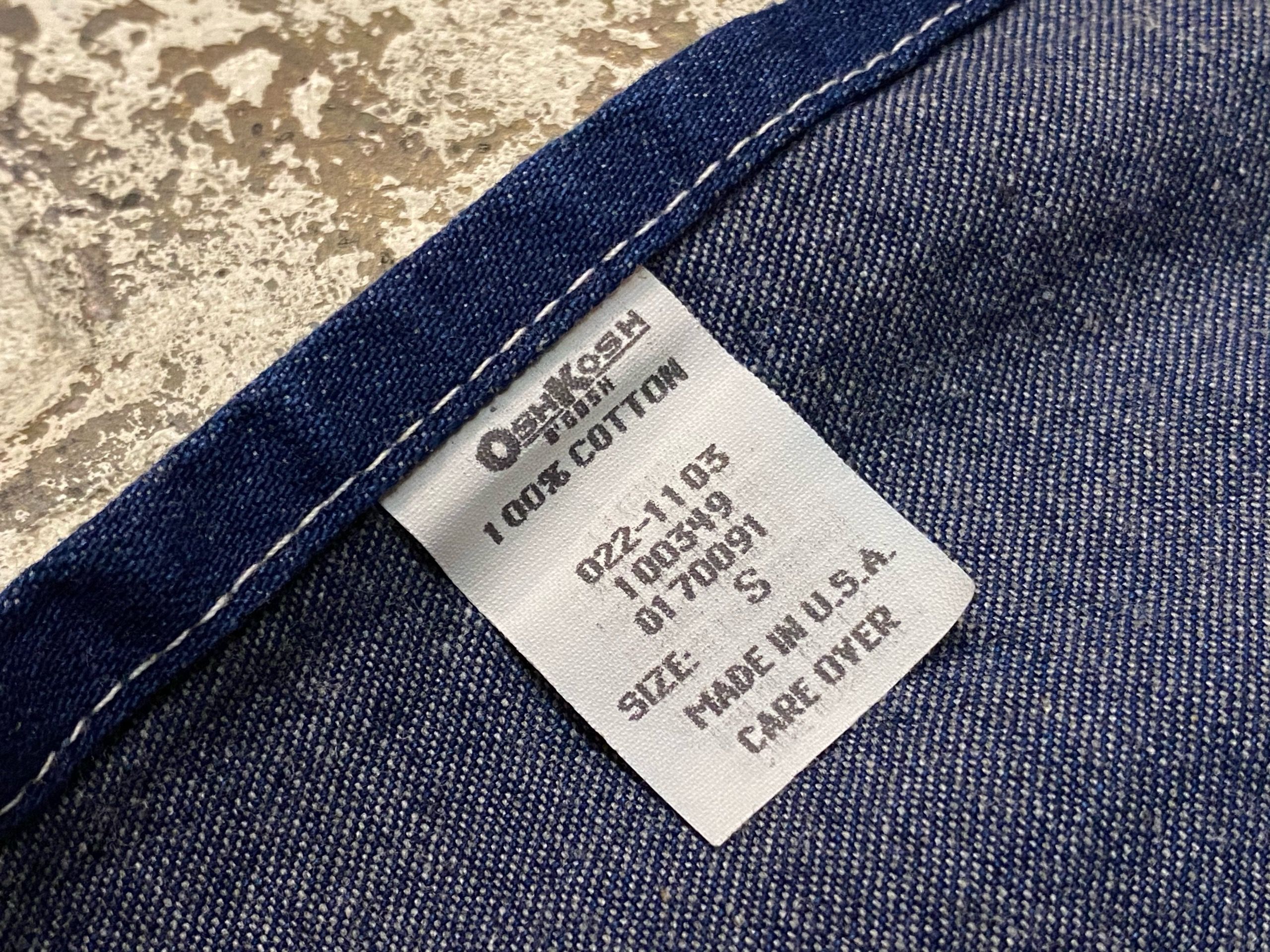 OSHKOSH Denim Work Apron Size:S | magnets osaka