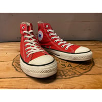 1990s CONVERSE ALL STAR Hi-Cut Sneaker "Red" Made In USA   Size:8 1/2