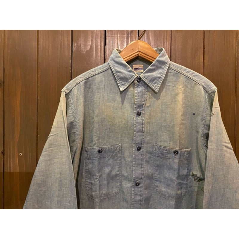 1940~50's Penney's Compass Chambray Shirt Size: