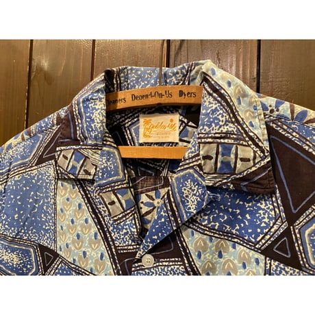 1950~60's Golden Isle Cotton Hawaiian Shirt Size:M