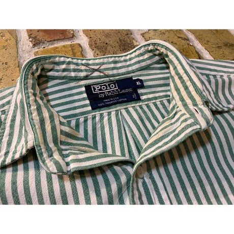 RalphLauren Striped Shirt Made in U.S.A. Size:XL