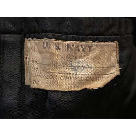1950' U.S.Navy 8Butotn P-Coat CutSleeve Size:38
