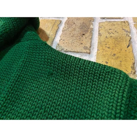 1920~30's Athletic Shawl Collar Cardigan Size:approx.-40~42