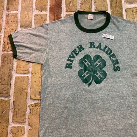 1980's 4-H Club Old Ringer T-Shirt Made in U.S.A. Size:XL