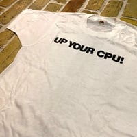 1970's  Fruit of the Loom  DeadStock  ''Up Your CPU'' Print T-Shirt Size:M