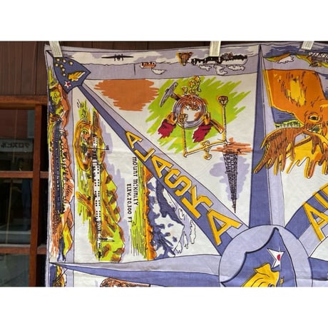 1960's U.S.Air Force Alaska Scarf Size:75x73cm
