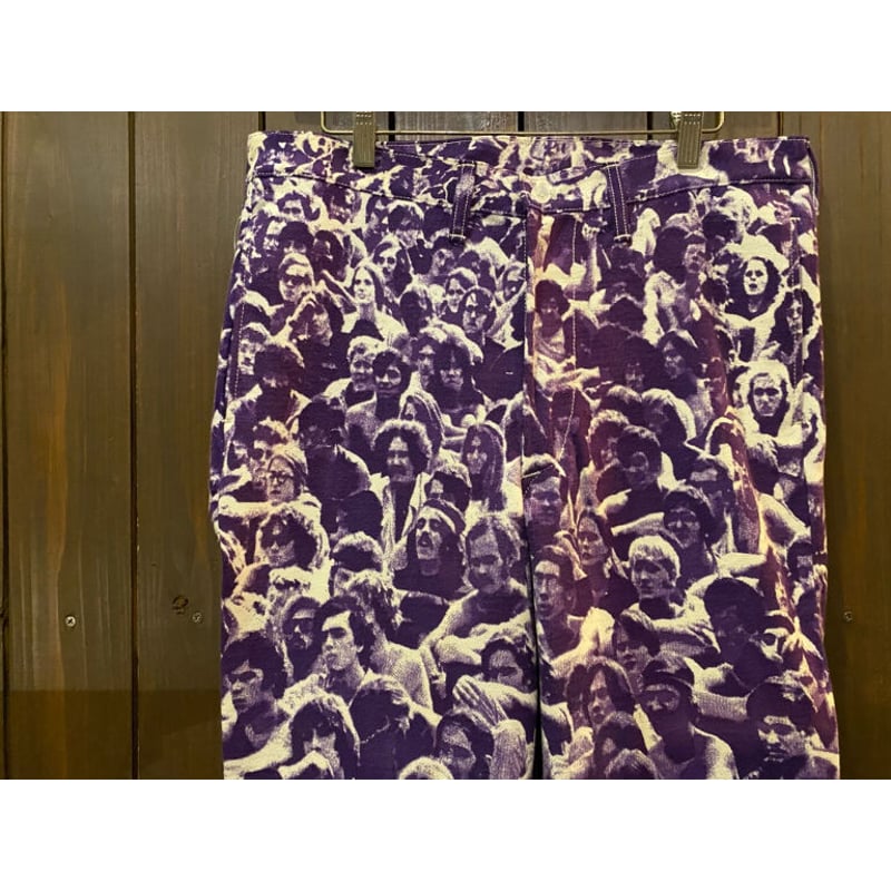 ヴィンテージ ウッドストック　パンツ w32相当 woodstock 総柄 ヴィンテージ ウッドストック パンツ w32相当 woodstock 総柄