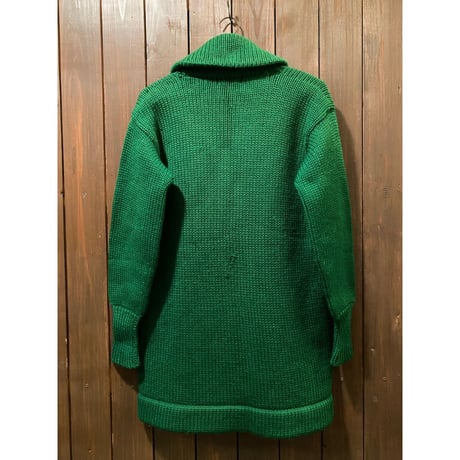 1920~30's Athletic Shawl Collar Cardigan Size:approx.-40~42