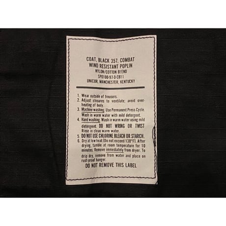 97'  U.S.Special Force  OPFOR  Black 357 HotWeather Coat   NOS Size:S-Short